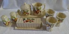 VTG Royal Sealy Breakfast Set Fruit Butter Dish Salt & Pepper Sugar Creamer Tray