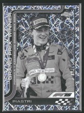 2025 Topps Chrome Formula 1 F1 #109 Oscar Piastri B&W Lazer GP Winner
