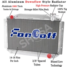 3 Row Aluminum Radiator For 1955-1960 Chevy Corvette V8 3.8L 4.3L 4.6L Manual