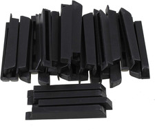 Black Antique PVC Piano Keytops Piano Keys Flats Repair Replacement Parts Pack o