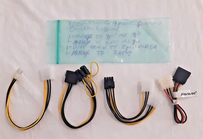 4 CABLE POWER CONVERTER KIT, ALL MOLEX TO 4PIN (MB), 8PIN(MB) ,8PIN VIDEO, SATA