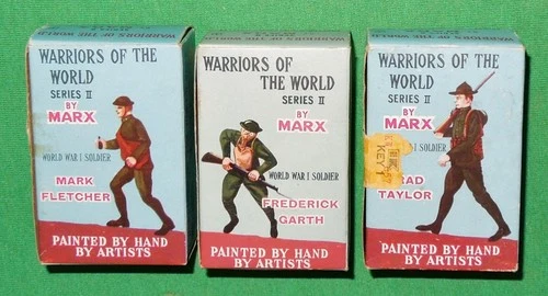 1960's Marx 1:32 Warriors of the World WW1 US Doughboys: Fletcher, Garth, Taylor