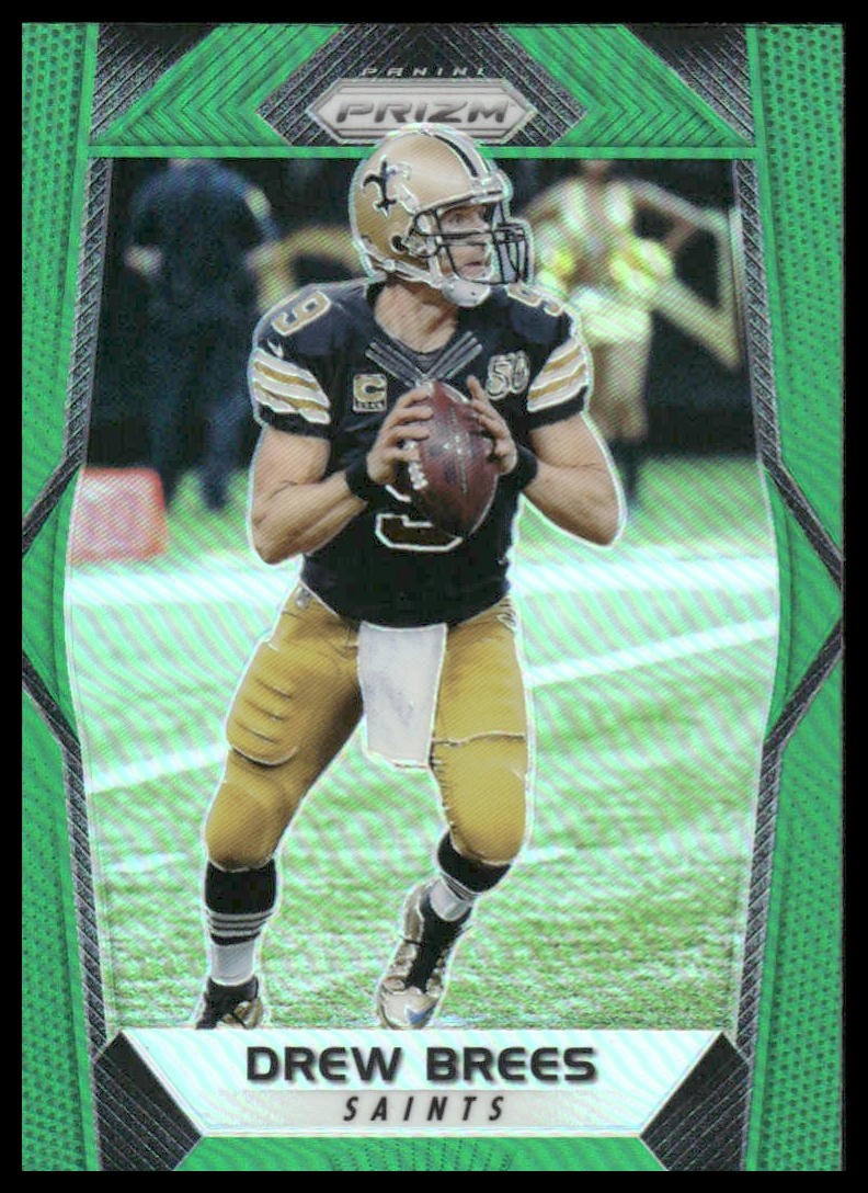 2017 Panini Prizm #192 Drew Brees Prizm Green New Orleans Saints