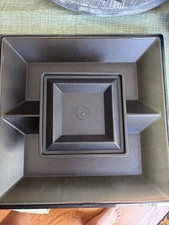 TUPPERWARE Black CHIP & DIP/VEG SERVER TRAY 