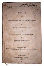1843, 1st, JOHN TYLER, MESSAGE FROM THE PRESIDENT OF THE UNITED STATES