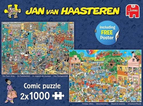 Jumbo, Jan Van Haasteren - Music Shop and Holiday Jitters, Jigsaw pu (US IMPORT) - Picture 8 of 8