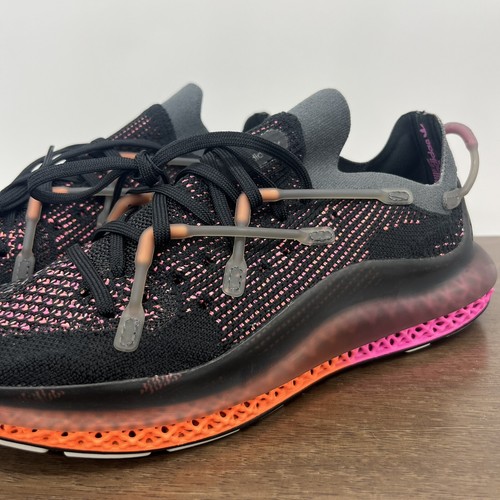 Adidas 4D FUSIO Primeknit Black Grey Orange Pink FZ2414 Men’s Size 7 / Womens 8 - Picture 5 of 8
