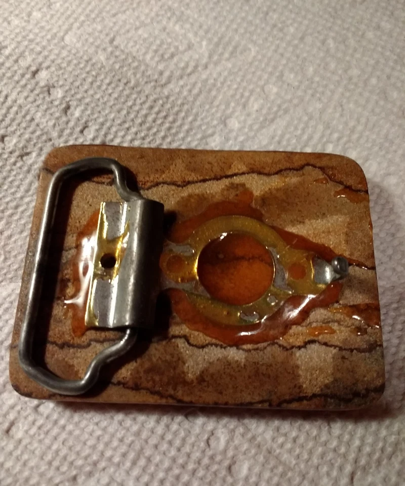 HANDMADE Elk MENS BELT BUCKLE CASUAL Blemished chipped Hunters Deer - Image 3 of 4