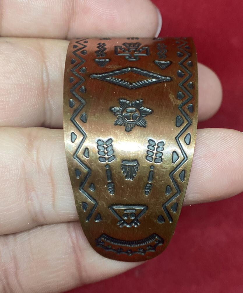Vintage Solid Copper Bell Trading Native American… - image 3
