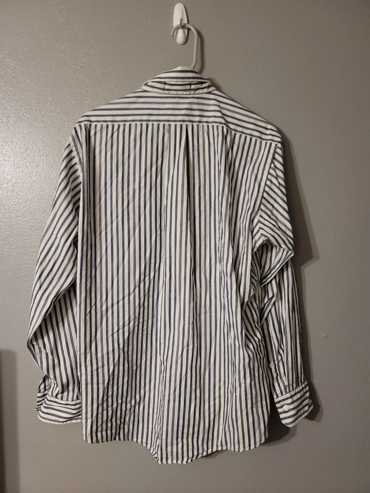 Рубашка на пуговицах Hathaway Private Stock Pima Pinpoint Oxford в полоску размер 16 34 - Изображение 3 из 4