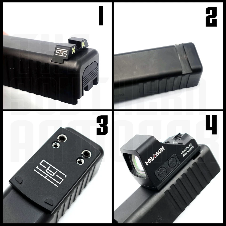 TSA PRODUCT LINE Optic Mount Plate for Rear Dovetail to mount 407K 507K RMSc Sentinel Romeo Zero