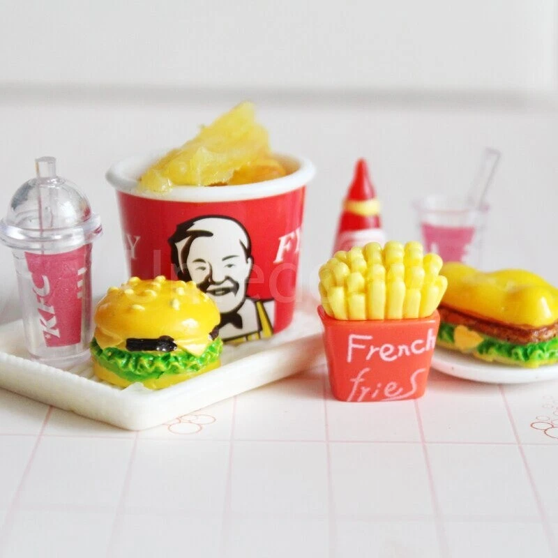 Mini Food Miniature Doll House Accessories Small Resin Doll Food Dollhouse  Food Set For Pretend Play Kitchen Food Toys For Adults Teenagers Mini Food