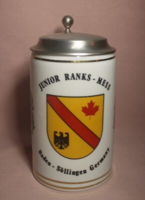SCHMIDT BADEN-SOELLINGEN ALLEMAGE GERMANY BEER STEIN MUG JUNIOR RANKS MESS