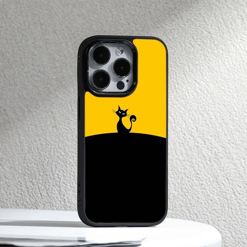 Deluxe Case For iPhone SE4 16E 12 13 14 15 16 Pro Max Design Outline Cat Pattern - 第 17/25 張圖片