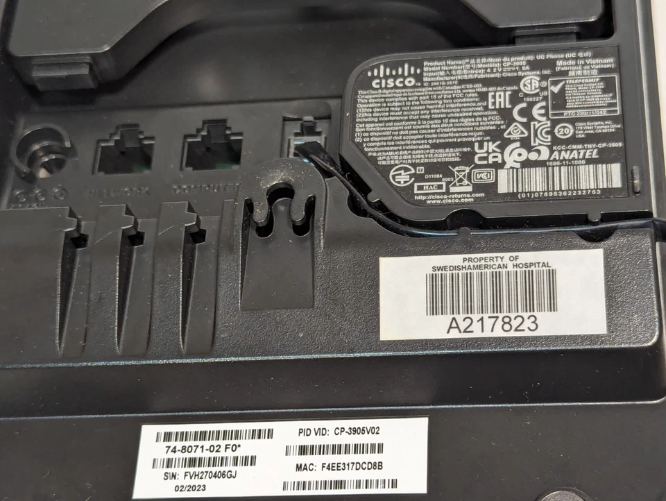 Cisco A217823 CP-3905V02 Unified SIP Phone - Image 2 of 4