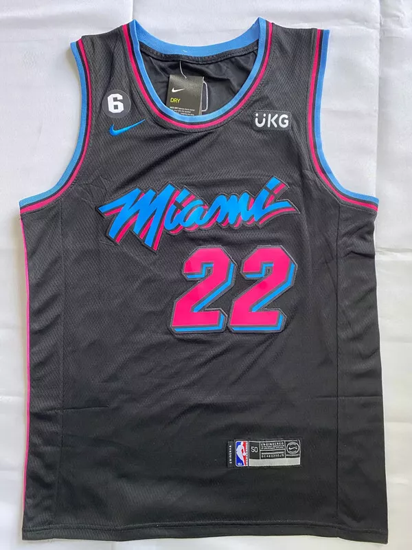 City Edition Jimmy Butler #22 Miami Heat Basketball Jerseys Black