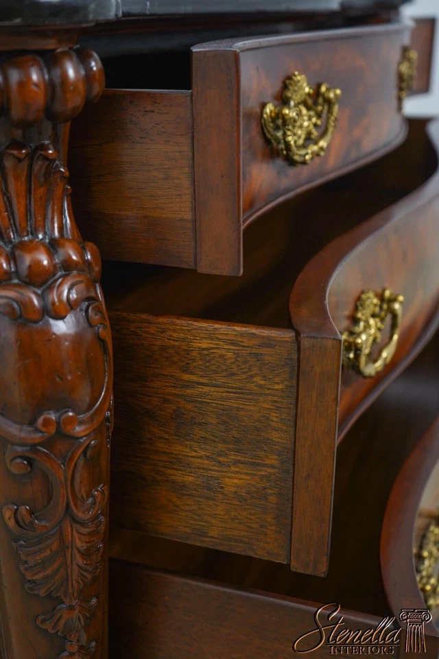 L61034EC: MAITLAND SMITH 5030-054 Mármol Superior Caoba Cofre Foto 4 de 4