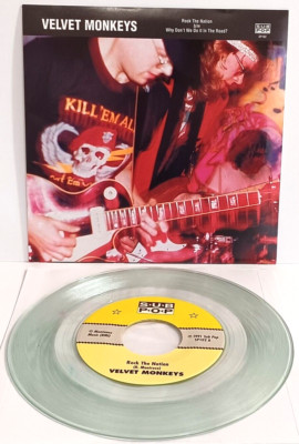 Velvet Monkeys Rock The Nation 1991 Clear Vinyl 7'' Sub Pop Singles Club J Mascis