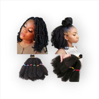 Afro Kinky Curly Braids Bulks For Braiding Hair Extensions Twists