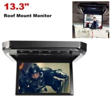 13.3" Screen HD Car Roof Mount Flip Down MP5 Monitor Overhead Video FM Player