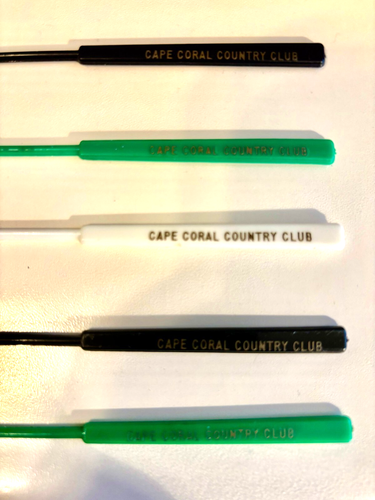 10 Vintage Swizzle Sticks Cape Coral Country Club Golf Clubhouse Florida - Picture 6 of 7