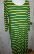 NWT Fanfare Long Sleeve Dress Women’s Size S Green & Gold Packers Colors (C10)