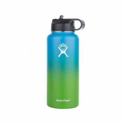 green and blue hydro flask