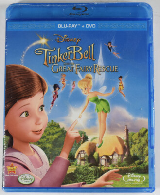 ディズニー　DVD　Blu-ray Disney TINKERBELL AND THE GREAT FAIRY RESCUE Blu Ray DVD COMBO