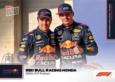   Topps Now Formula 1 2021 #65 Red Bull Racing Honda - Max Verstappen / Perez