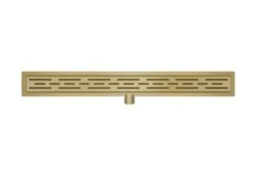 Wiesbaden shower gutter 80x7cm with recessed frame brushed brass 33.4611-