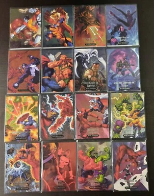 2016 MARVEL MASTERPIECES BATTLE SPECTRA CHASE SET (BS1-BS16) - Photo 1/4