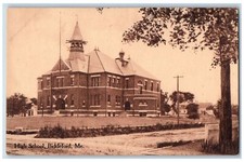 Biddeford Maine ME RPPC Photo Postcard High School Building Exterior c1910's Biddeford Maine ME RPPC Photo Postcard High School Building Exterior c1910's