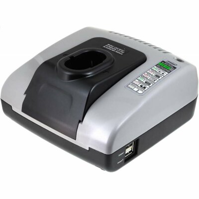 Powery Akku-Ladegerät mit USB kompatibel mit Hitachi Typ UC 14YFA 7,2V-18V   Gra