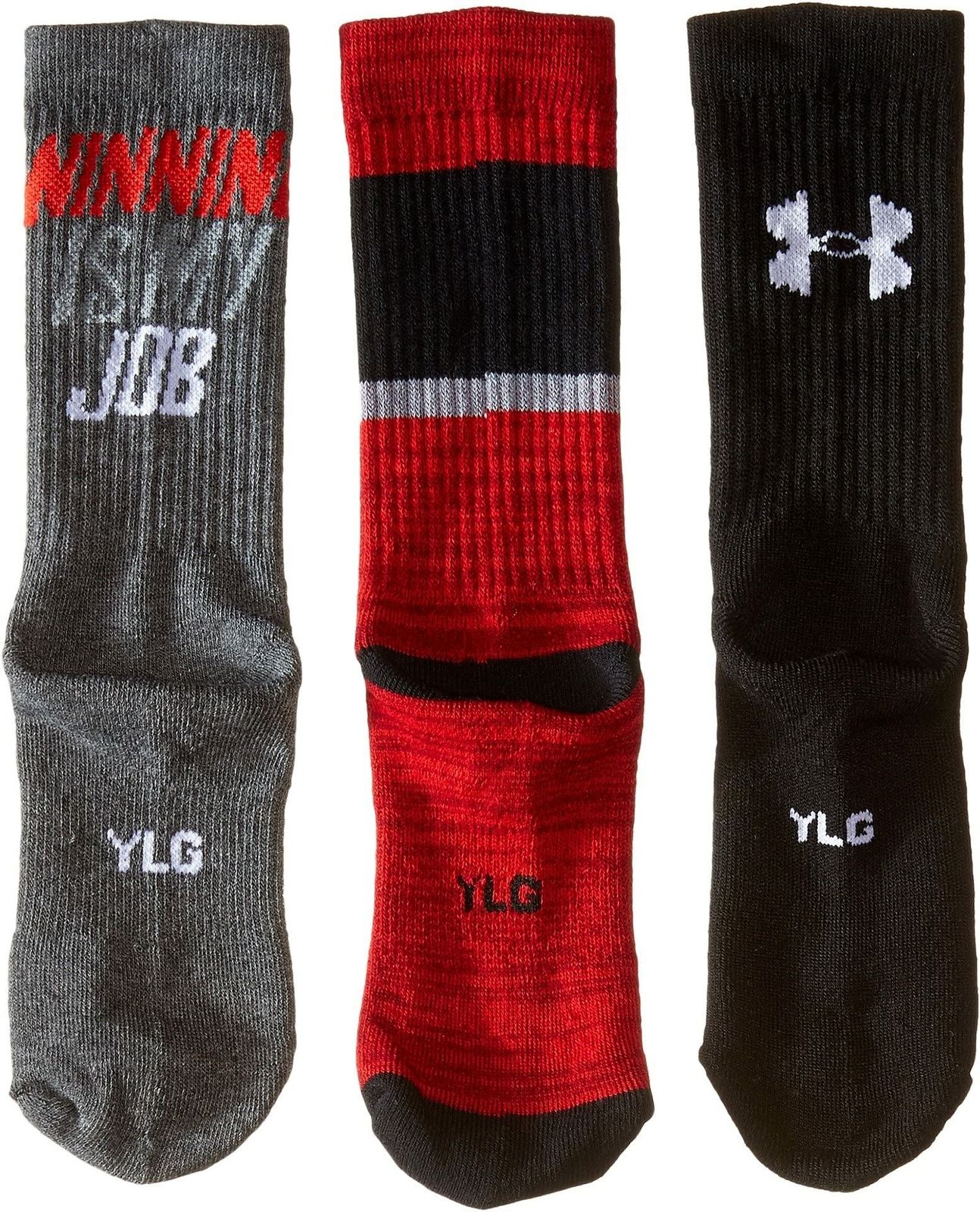 Under Armour Mens UA Next Statement 2.0 Crew Socks Medium 3 PACK NWT image 2
