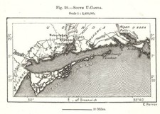 South U-Ganda. Uganda. Sketch map 1885 old antique vintage plan chart