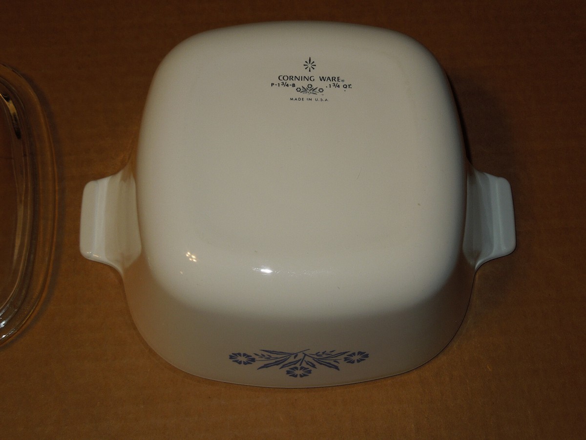 VINTAGE CORNING WARE BLUE CORNFLOWER DEEP DISH 3/4 Qt CASSEROLE