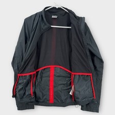 Nike Windbreaker Jacket Womens Medium 8-10 Black Lightweight Running Track Gym