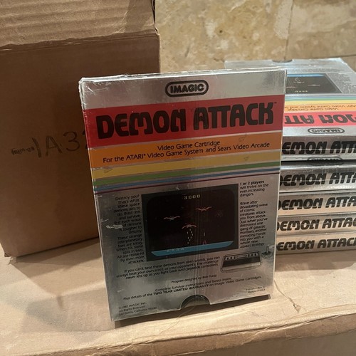 Demon Attack ( Atari 2600 ) Box Of 6 Factory Sealed Games. Imagic. Authentic - Picture 3 of 6