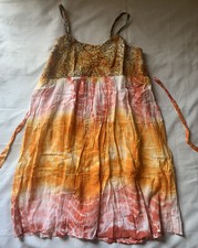 S.r. Fashion Women’s Multicolor Tye Dye Dress Floral Patterned Top Free Size B3