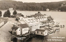 Lee's Pavilion Lake Hopatcong NJ New Jersey 1910 RPPC Photo Postcard COPY
