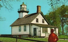Vintage Postcard Old Mission Light House Lanark North Of Traverse City Michigan