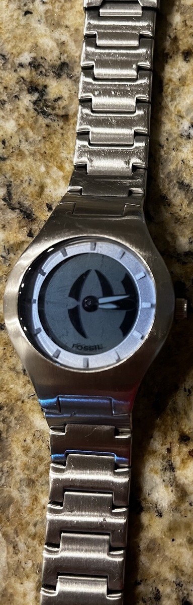 RARE* Y2K BIG TIC FOSSIL WATCH JR-7946 ANIMATED LIGHT BLUE