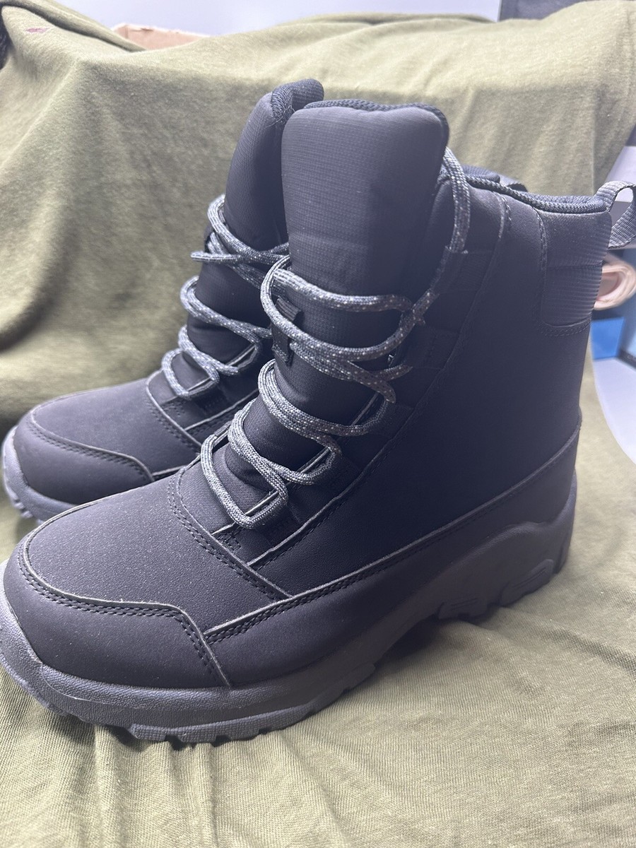 All In Motion Men\'s Faux Leather Ankle Winter Hiker Boots Water-Repellent Sz 7 All In Motion Winter Boots main image 4