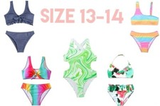 NWT GIRLS 13-14 FULL of COLOR  STYLE BIKINI or ONE PIECE SWIMWEAR ASSORTMENT