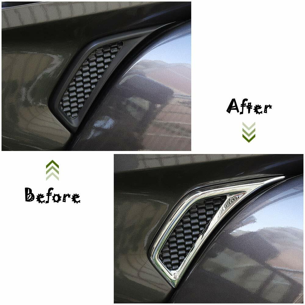 2X Car Leaf Plate Air Vent Frame Trim Decor Cover for 2018+ Jeep