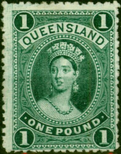 Queensland 1886 Deep Green SG161 Fine & Fresh LMM - Picture 1 of 1