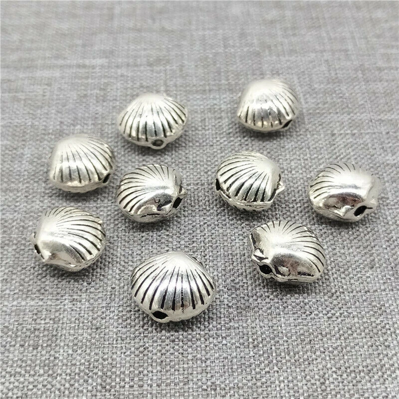 5 Stück 925 Sterling Silber Muschelperlen Muschel Strand Spacer für Armband - Bild 3 von 4