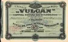 Uzinele Metalurgice VULCAN SA 1946 Bukarest Astra Waggonfabrik Arad 250.000 Lei