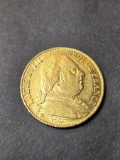 1814-A 20 Francs Gold Coin Louis XVIII Paris France Mint 0.1867 oz AGW