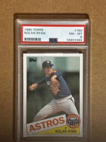 1985 Topps #760 Nolan Ryan PSA 8 NM-MT HOF Houston Astros